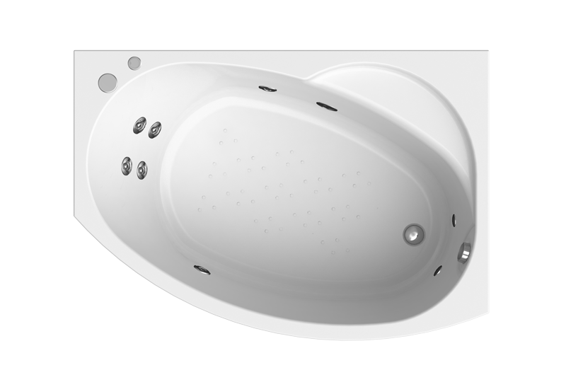 

Акриловая ванна Radomir Монти Релакс 150x105 см, угловая, правая, пристенная, с гидромассажем, белая, асимметричная, с каркасом, с экраном, с сиденьем, со сливом-переливом