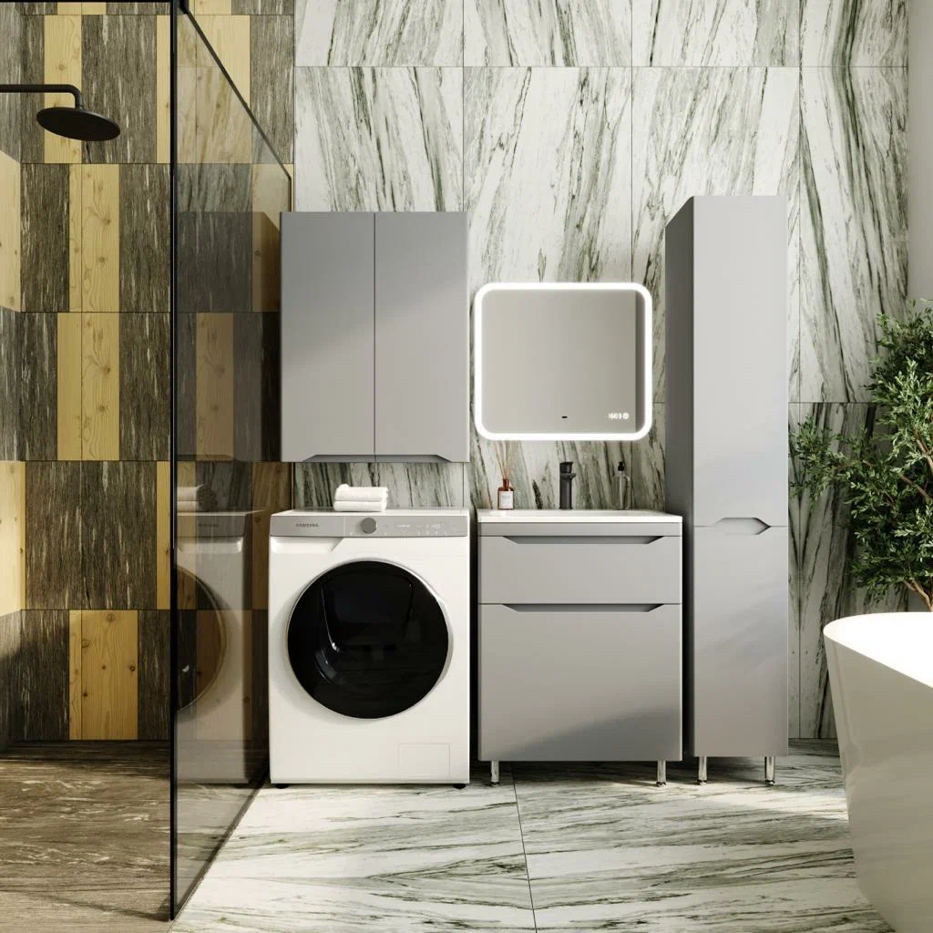Шкафы для ванной  Santehnika Room Шкаф подвесной Style Line Марелла мини 60 серый матовый