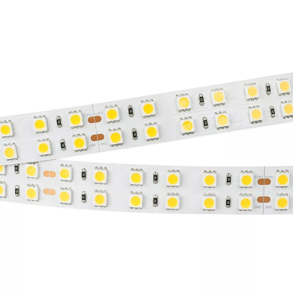 

Светодиодная лента Arlight 34,4W/m 144LED/m 5060SMD теплый белый 5M 012443(1)