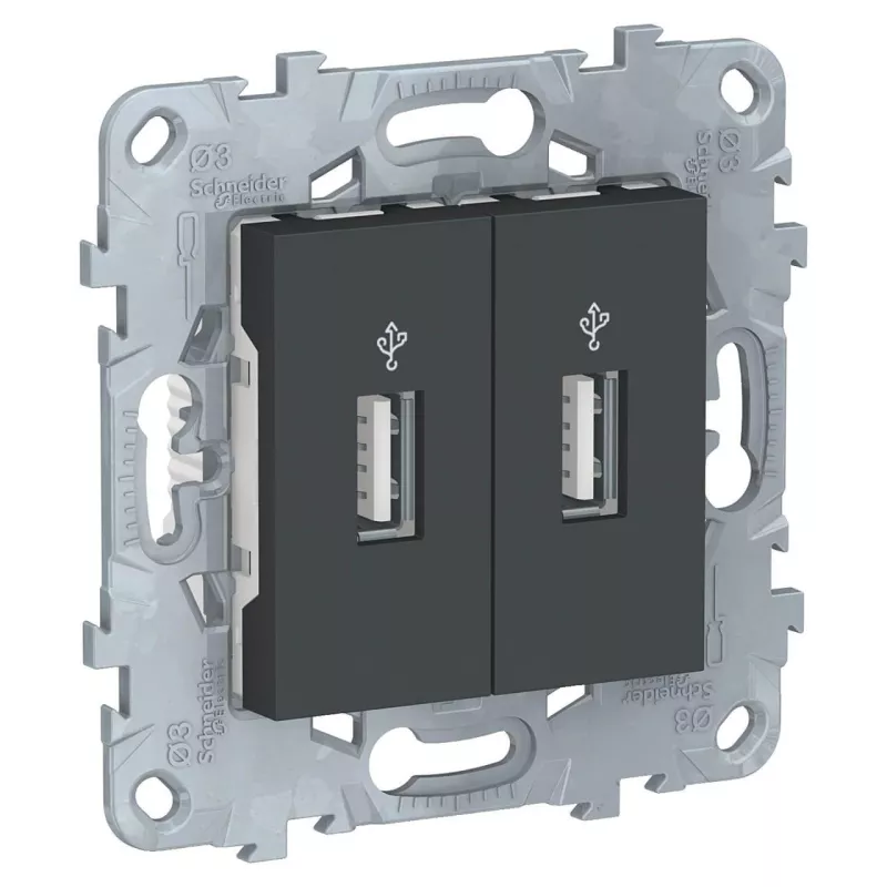 

Розетка компьютерная USBx2 Schneider Electric Unica New NU542754
