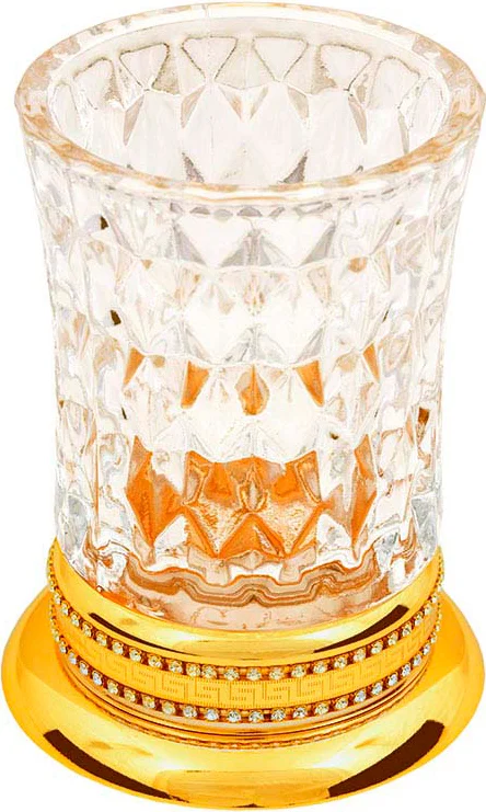 

Стакан для зубных щеток Boheme Imperiale золото с кристаллами Swarovski