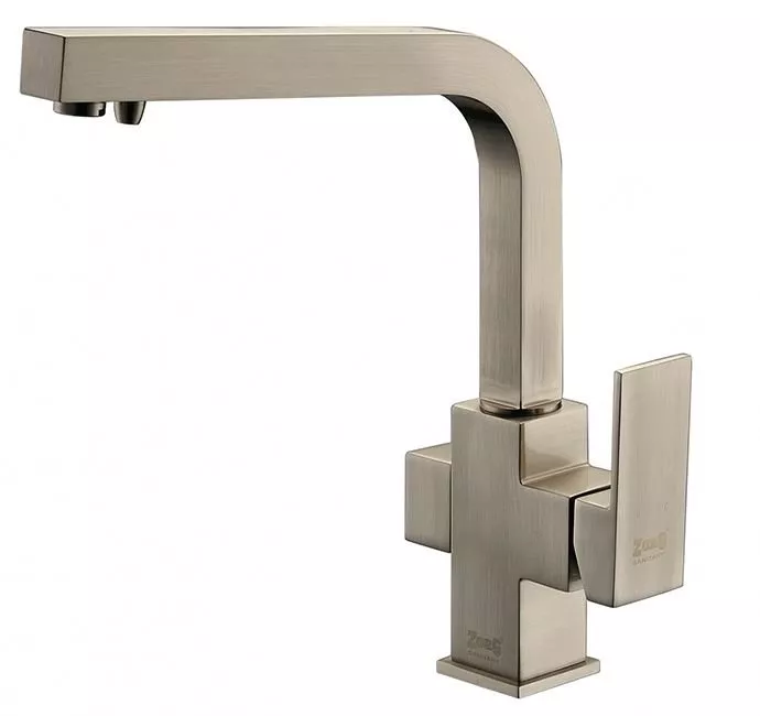 

Смеситель для кухни Zorg Clean Water ZR 311 YF-NICKEL c подключением фильтра хром матовый, никель