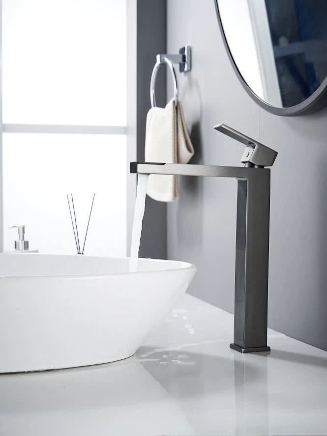 

Смеситель для раковины высокий Knotlor KN-24/GM, графит