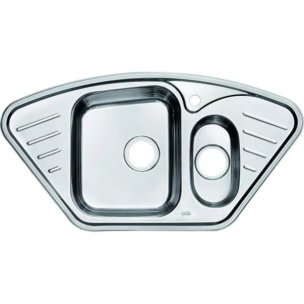 

Мойка, нержавеющая сталь, полированная, угловая, 1 1/2, 965*505, Strit S, IDDIS, STR96PCi77