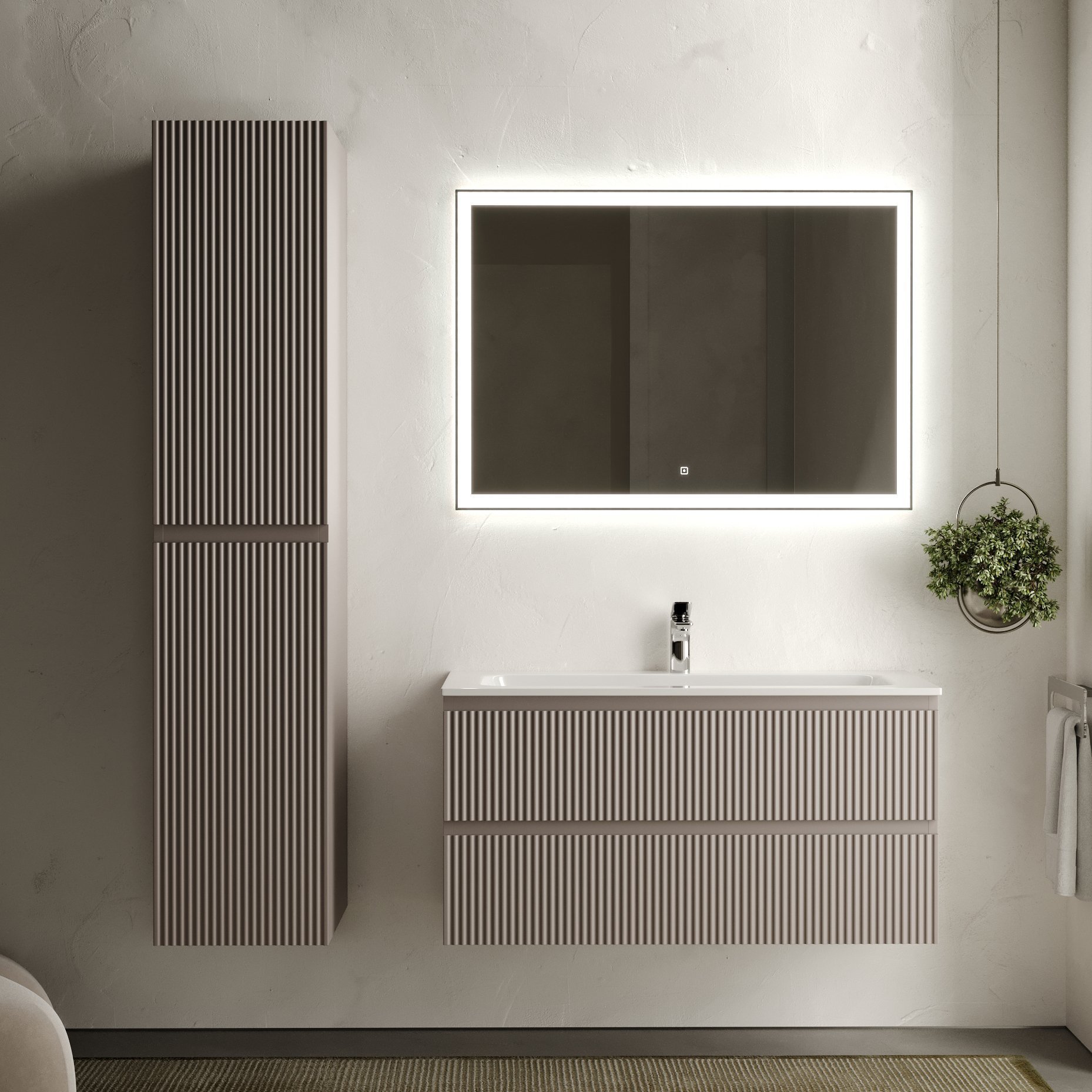 

Мебель для ванной комнаты Sancos Snob R 100 см, doha soft