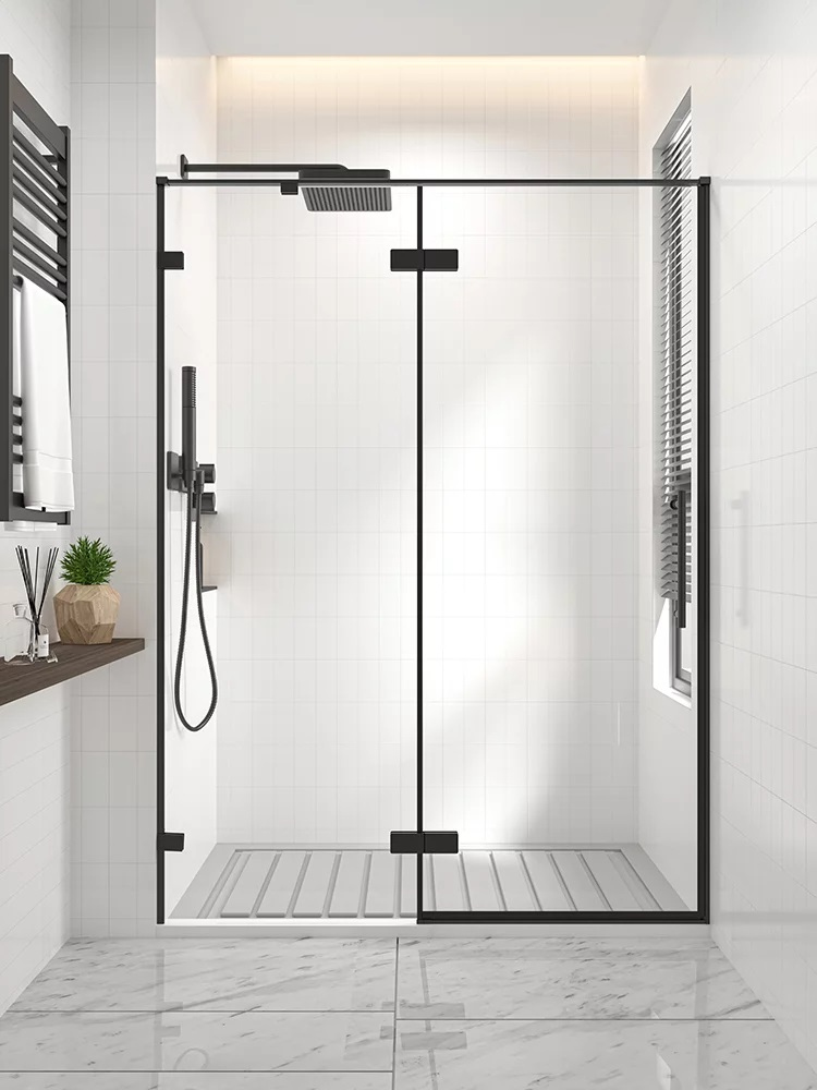 

Душевая дверь в нишу Veconi Premium Alassio B 140x200, профиль матовый черный, стекло прозрачное