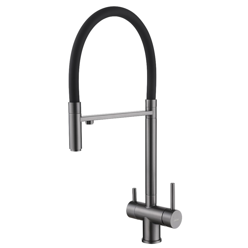

Смеситель для кухни Abber Wasser Kreis AF81141NG с гибким изливом, никель