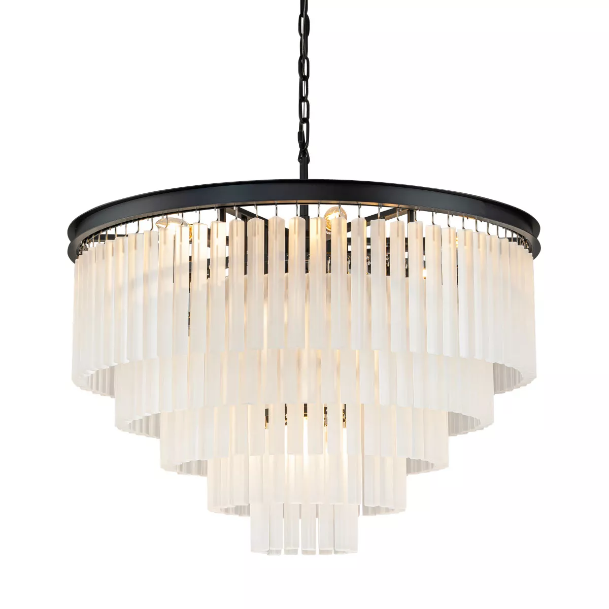 

Подвесная люстра Delight Collection 1920s Odeon KR0387P-10A black/frost
