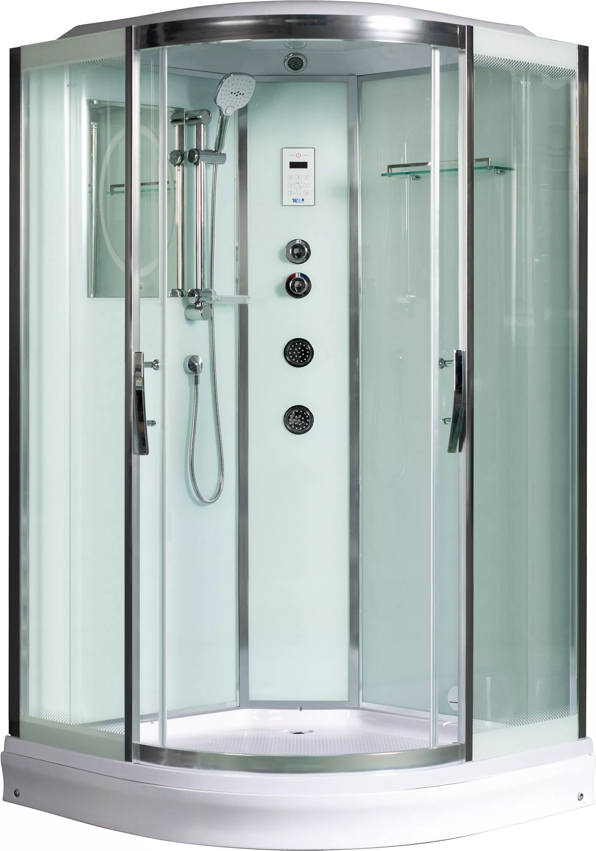 

Душевая кабина WeltWasser WW500 Emmer 12015 120x120 10000003287 профиль хром, стекло прозрачное