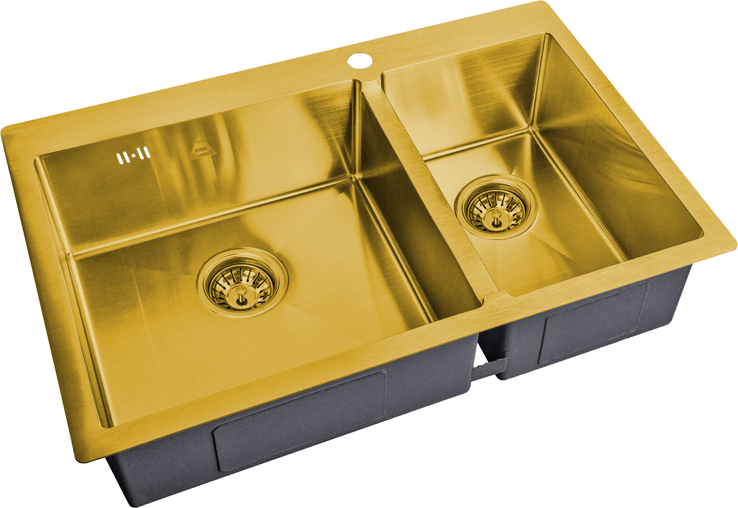 

Мойка кухонная Steel Hammer SH 78-2-51-L BRONZE бронза