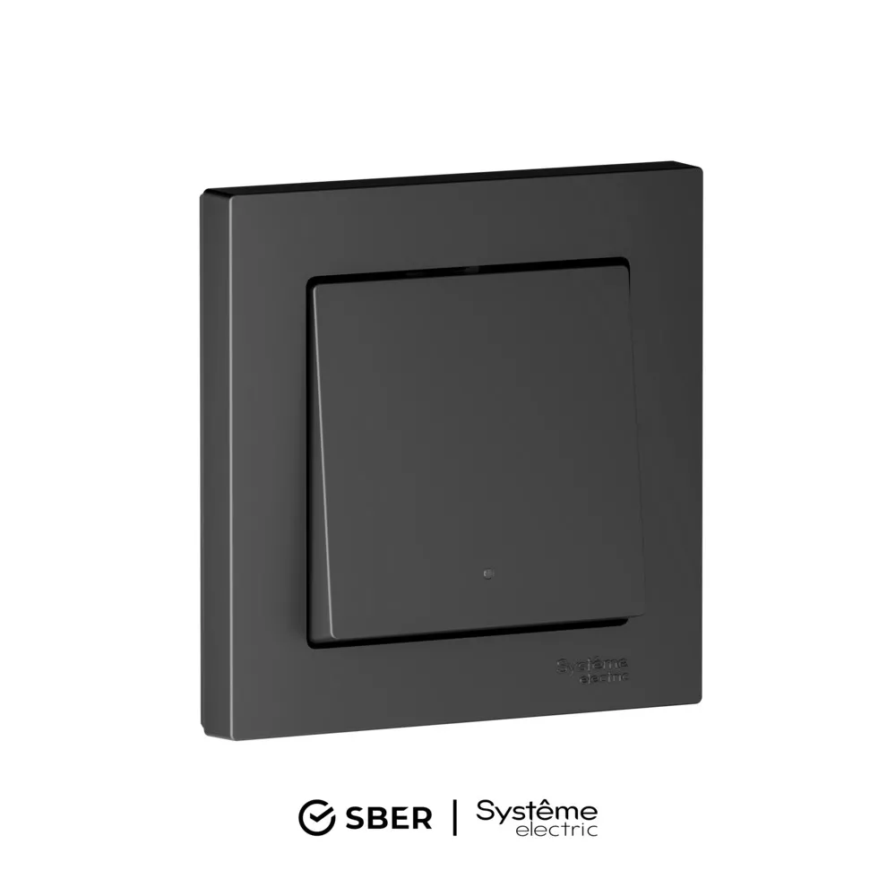 

Выключатель 1-кл с подсв., Zigbee, сх.1, L+N, 10А SBER Systeme Electric AtlasDesign Smart Карбон ATN001013Z