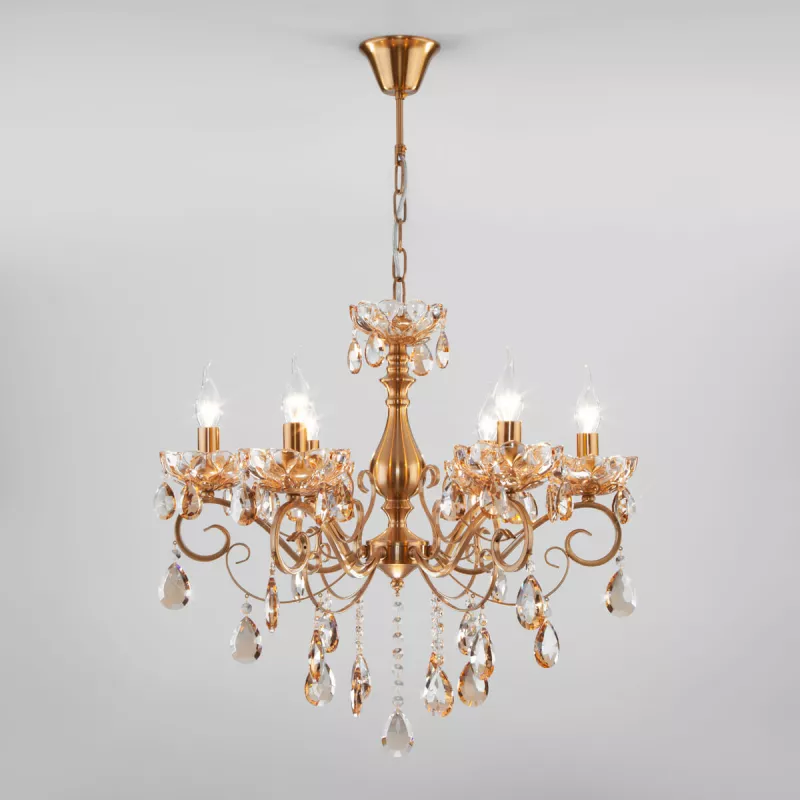 

Подвесная люстра Eurosvet 10109/6 бронза/тонированный хрусталь Strotskis