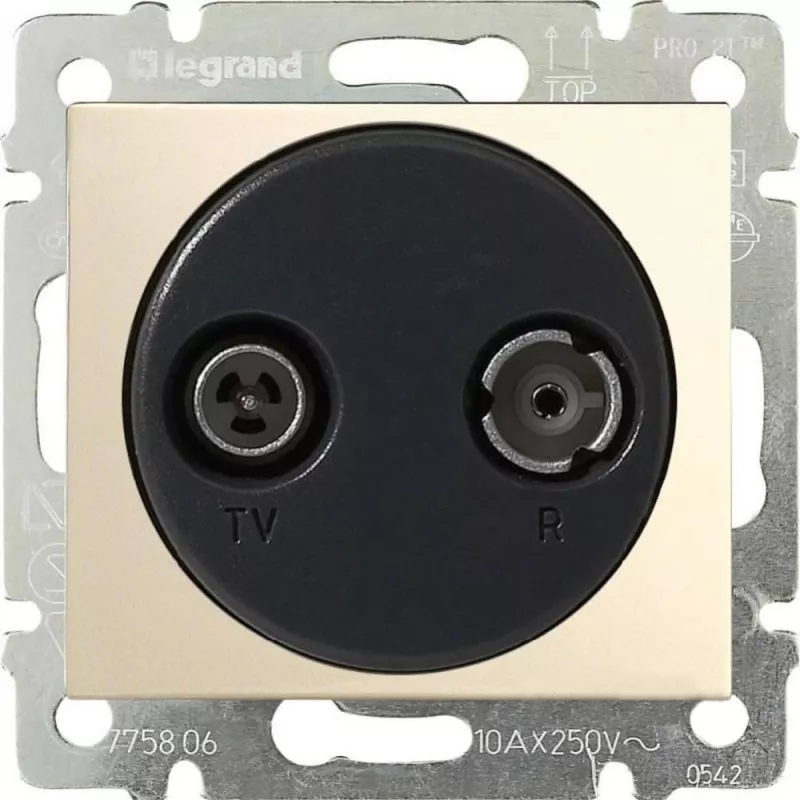 

Розетка TV-R Legrand Valena Звезда слоновая кость 774332