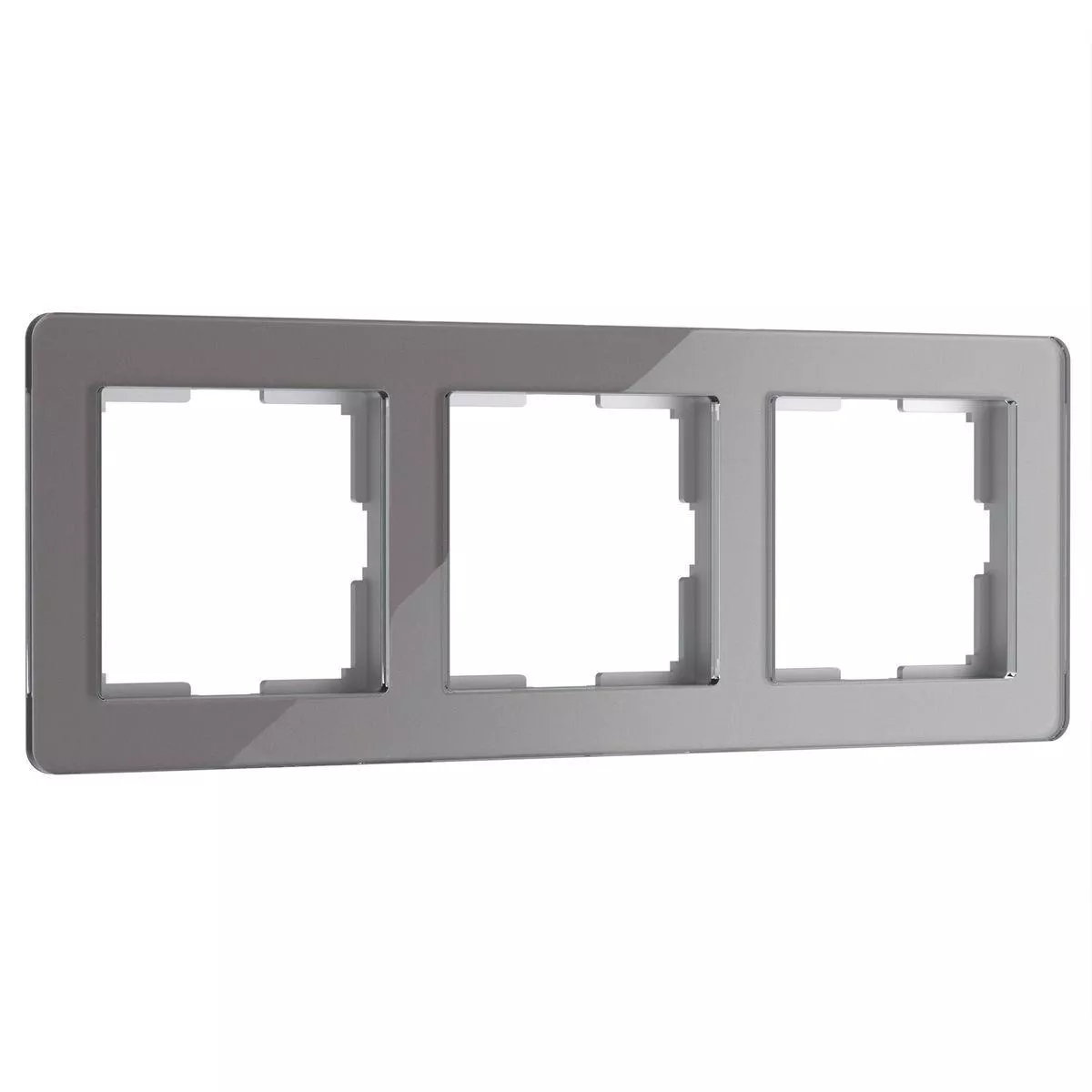  Рамка Werkel Acrylic на 3 поста графит W0032704 4690389184895