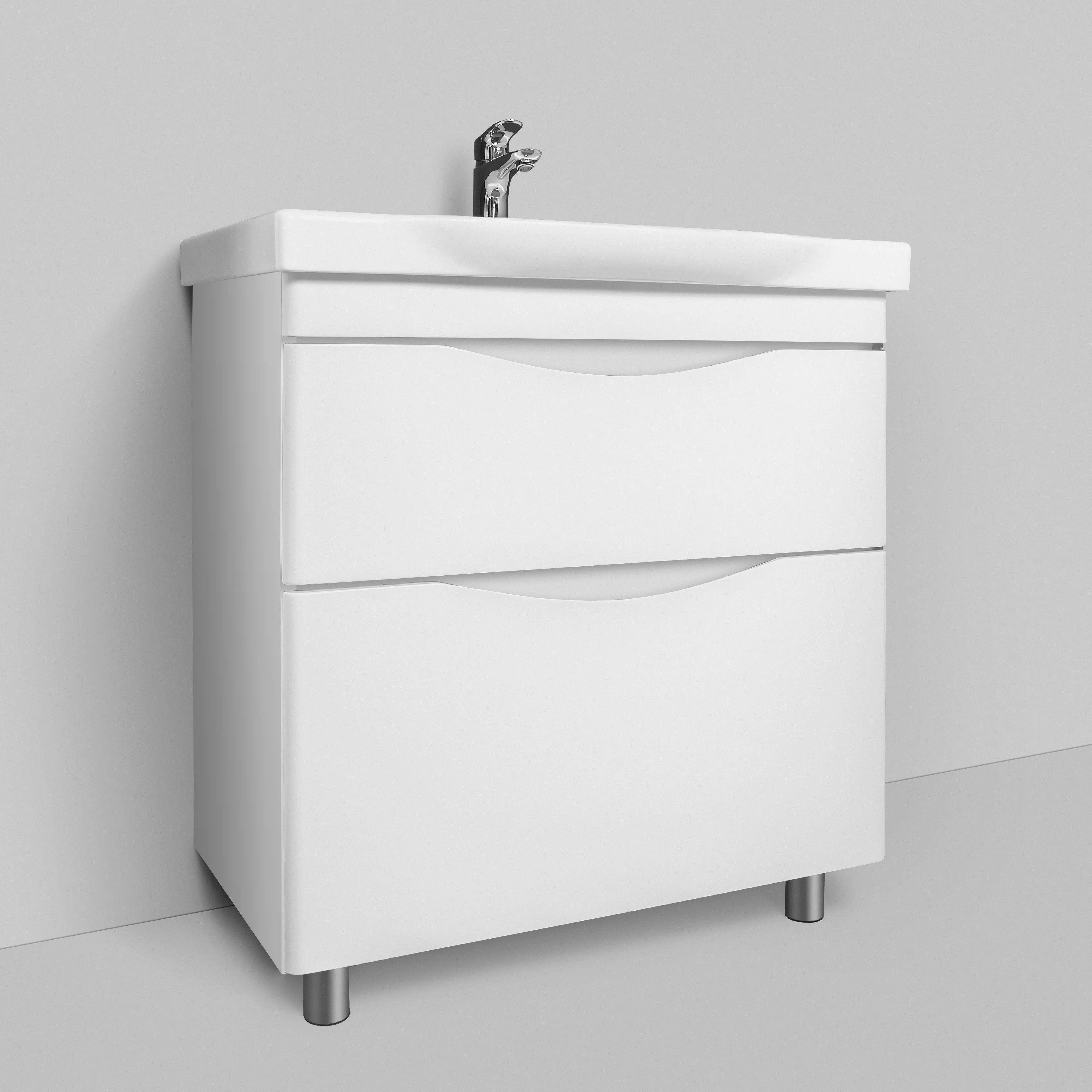 

Тумба с раковиной AM.PM Like 80 напольная, белый глянец