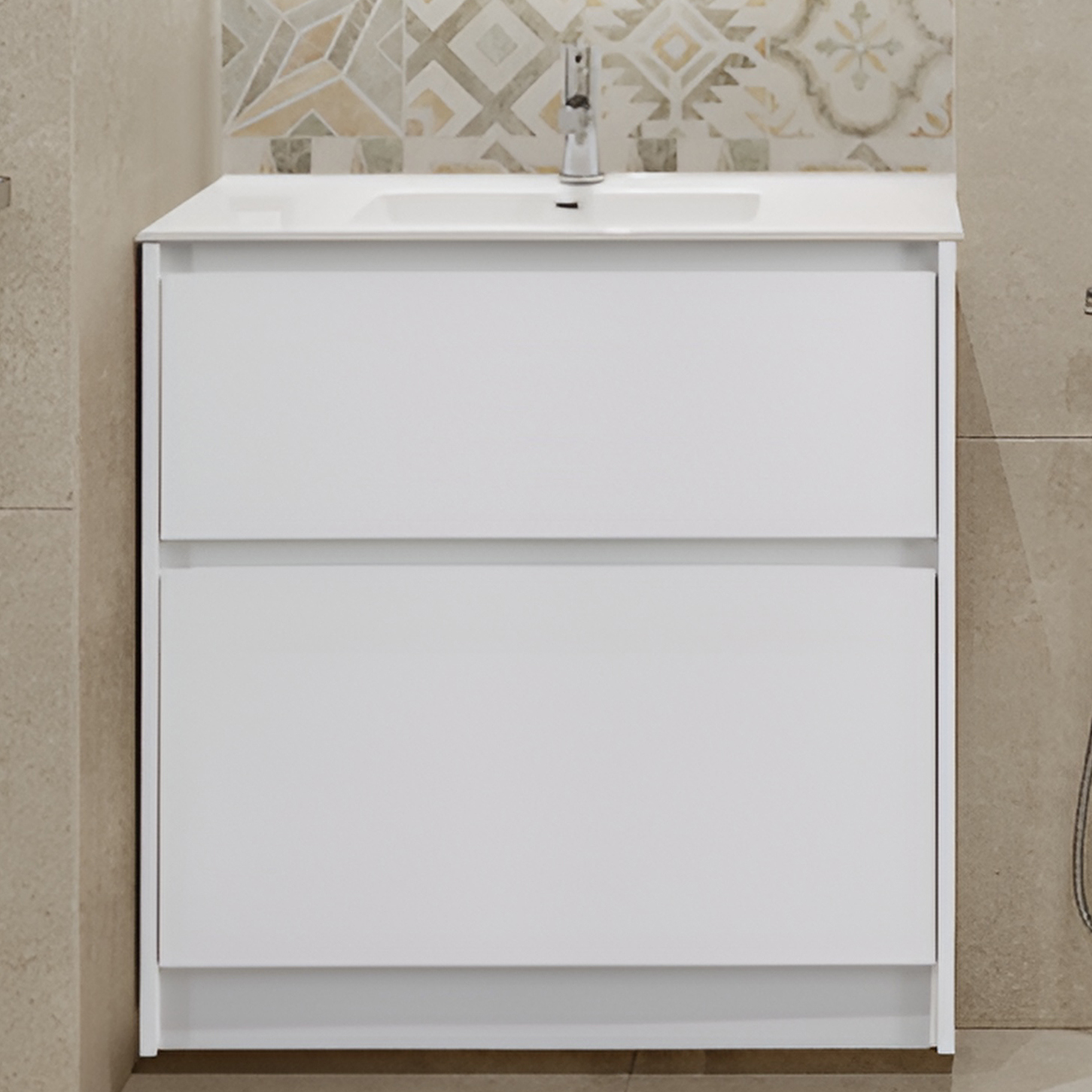 

Тумба с раковиной BelBagno Kraft 39 80 напольная, bianco opaco