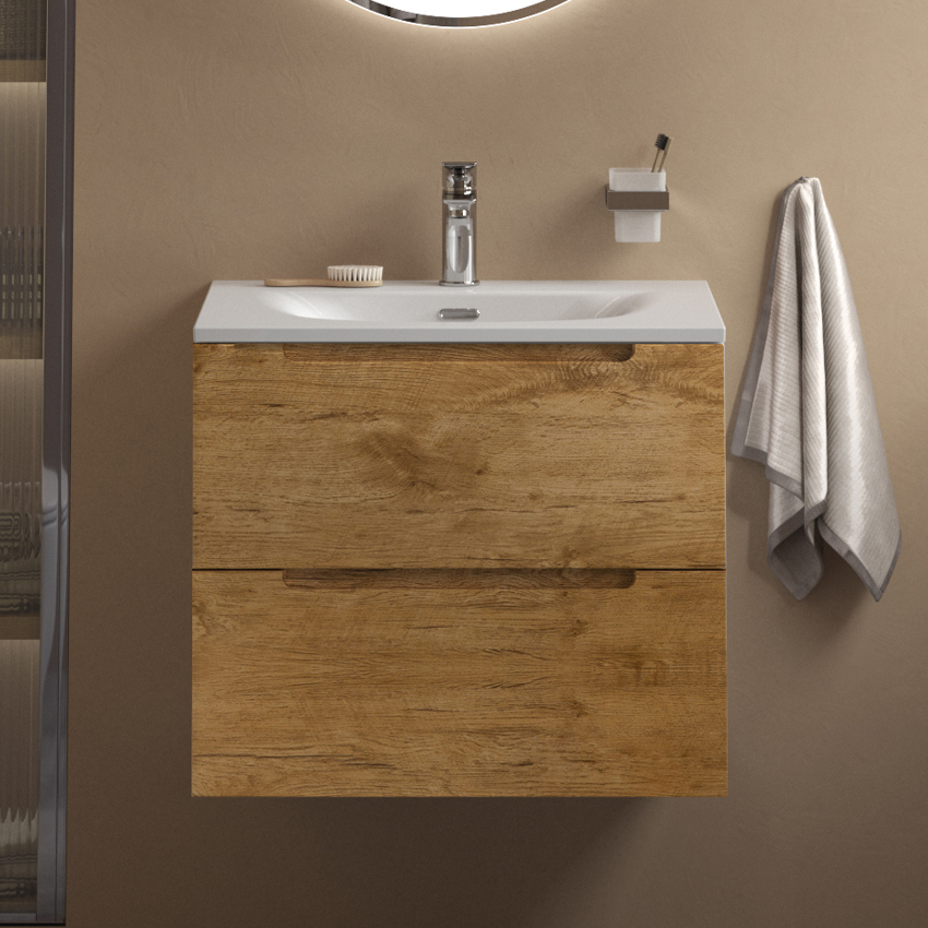 

Тумба с раковиной BelBagno Etna 60 rovere nature, раковина BB-8099-60