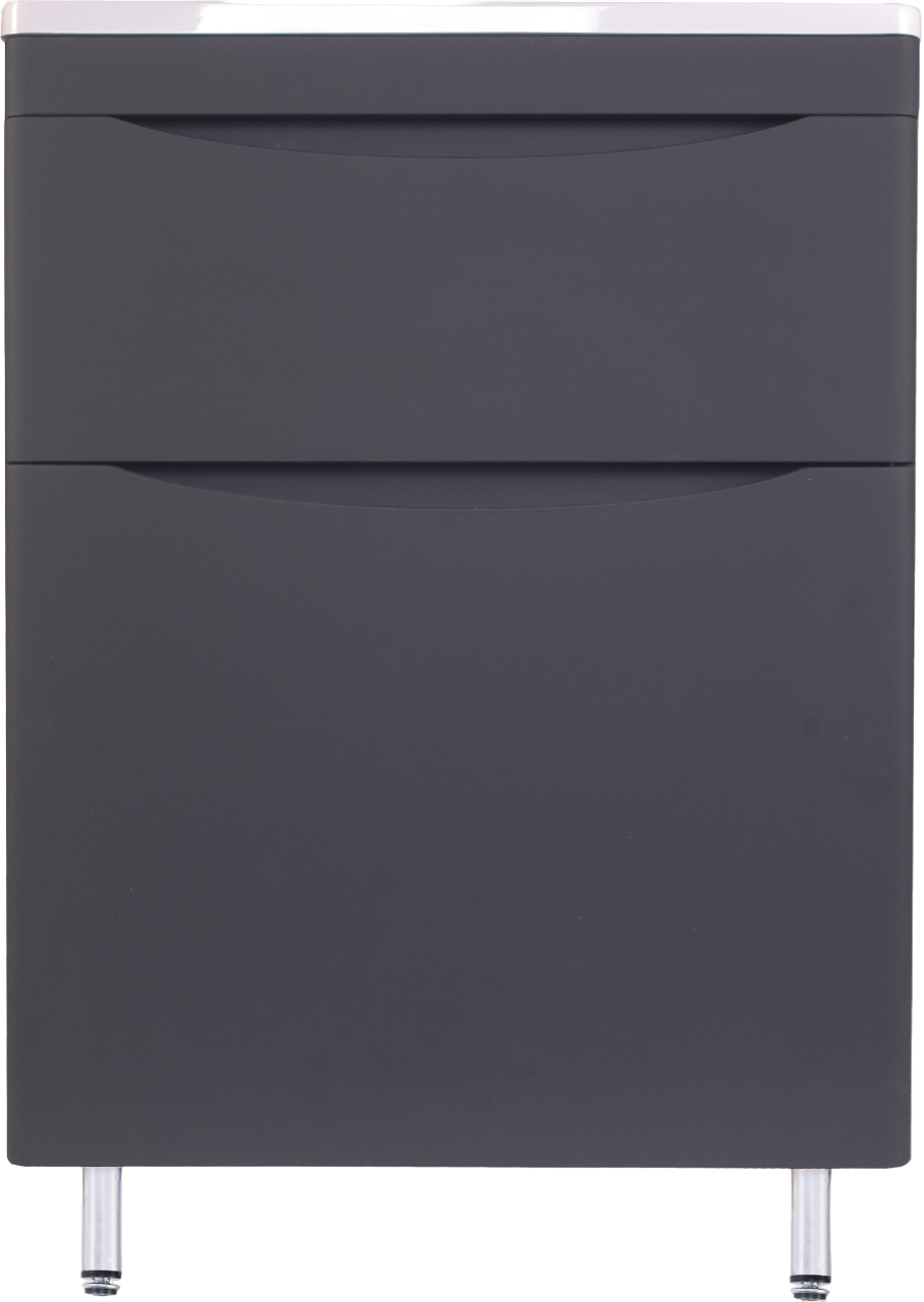 

Тумба с раковиной Style Line Бергамо Мини 70 Люкс Plus напольная, антискрейтч черная