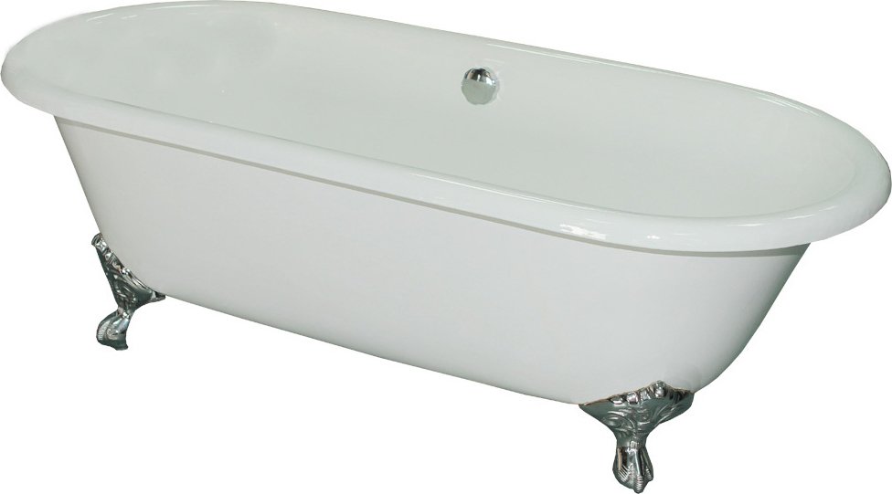 Чугунная ванна Elegansa Gretta 170x80, хромированные ножки, цвет белый Н0000361 - фото 1