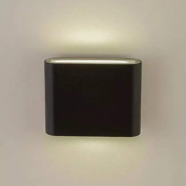 

Уличный настенный светильник AM Group AM243-2X5W BK 4000K