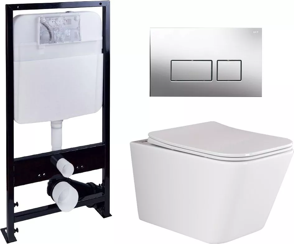 

Комплект Унитаз подвесной Ceramica Nova Metric Rimless CN3007 с микролифтом, безободковый + Система инсталляции для унитазов EWRIKA ProLT 0026-2020 +