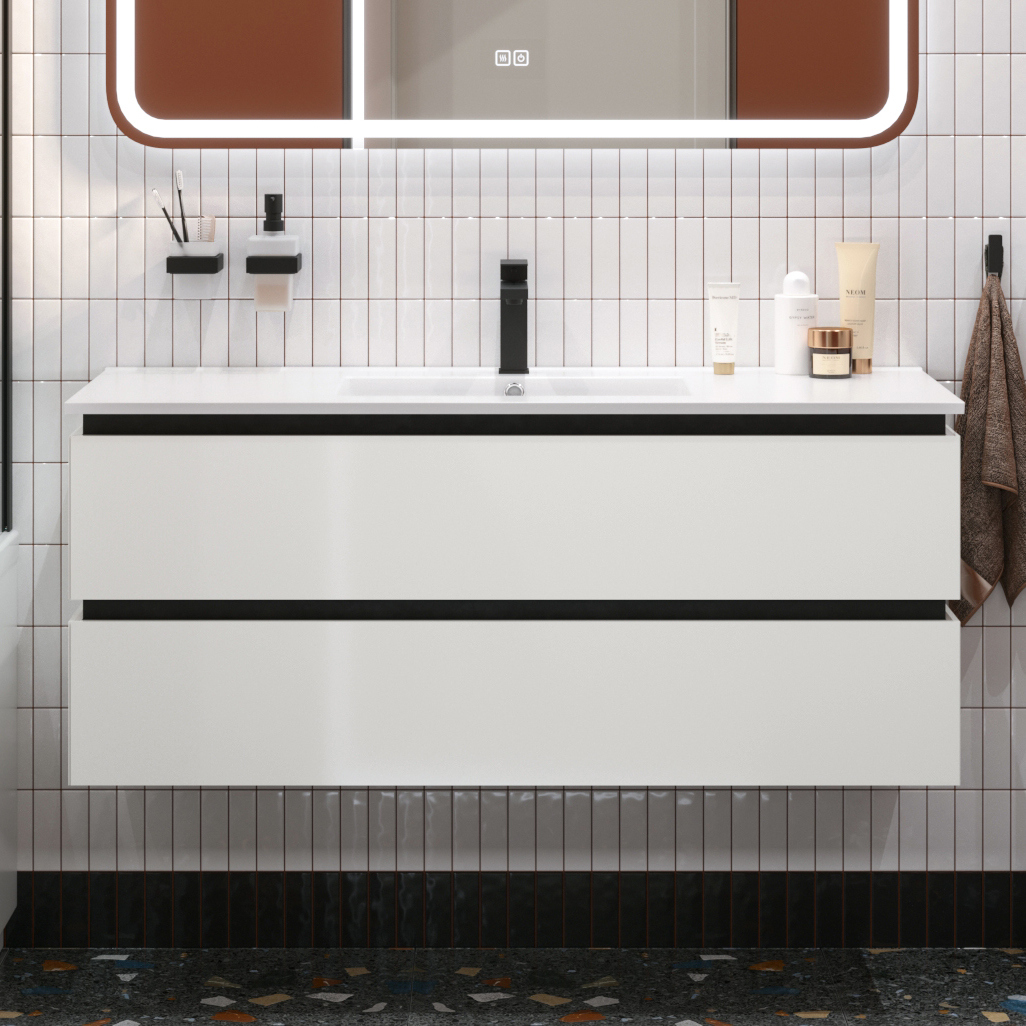 

Тумба под раковину без столешницы Cezares Plane 120 подвесная, bianco lucido