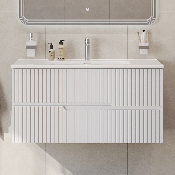 

Тумба под раковину без столешницы Cezares Duet 100 подвесная, bianco lucido