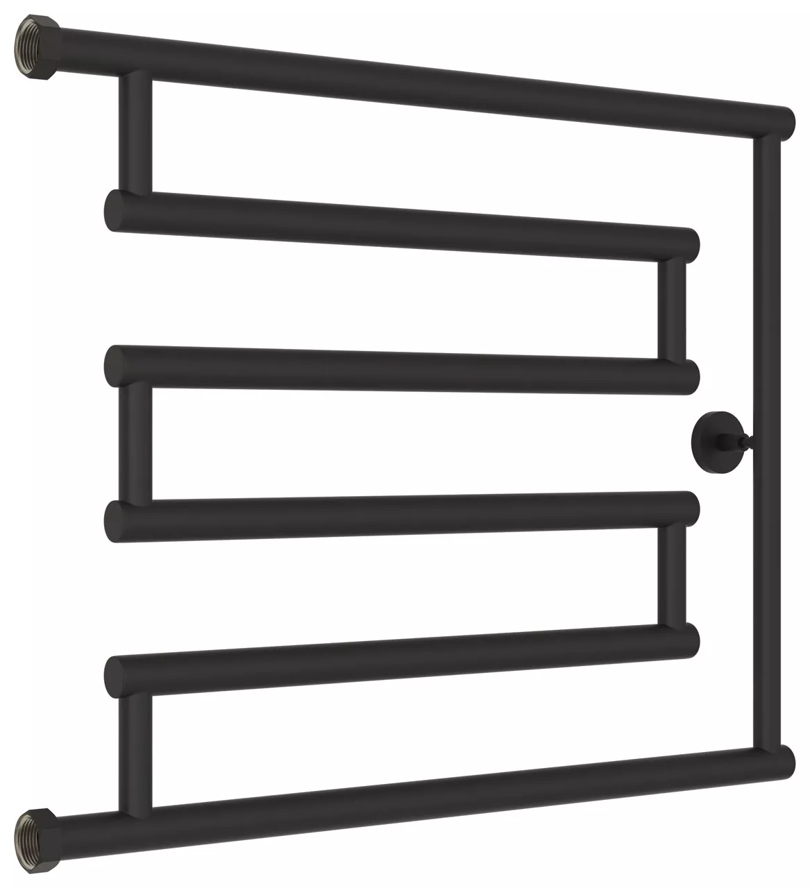 

Полотенцесушитель водяной ДР High-Tech model "L+" 500х650 (Тёмный титан муар)