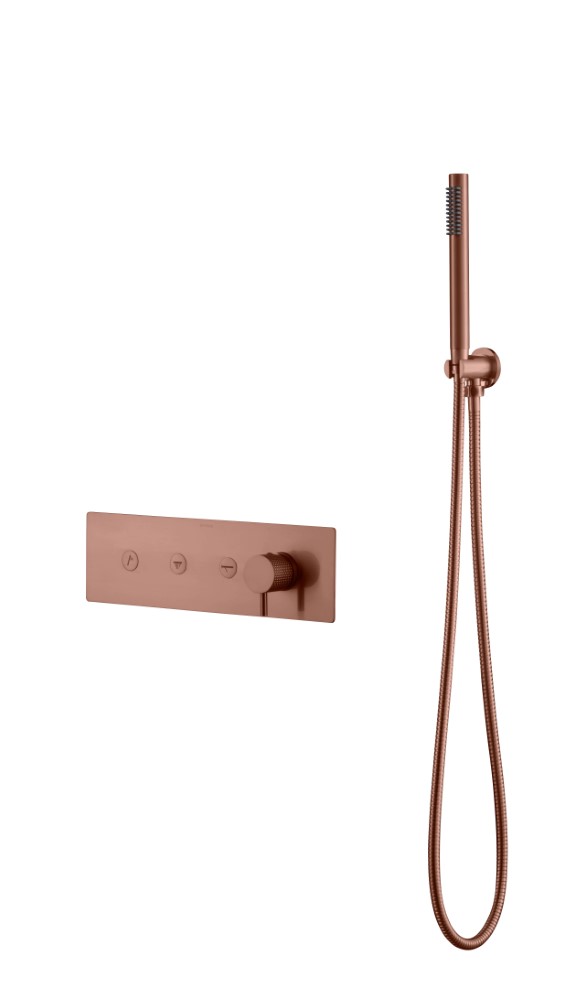 Смеситель FUSION с ручным душем COPPER BRUSHED