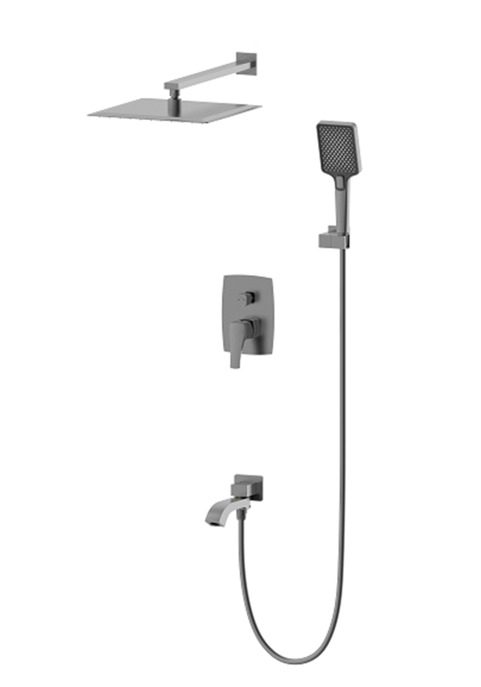 

Душевой комплект Wonzon & Woghand Flex WW-88939072-BGM С ВНУТРЕННЕЙ ЧАСТЬЮ, темный графит