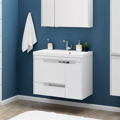 

Тумба с раковиной Aquanet Тиволи 80 белая, Белый
