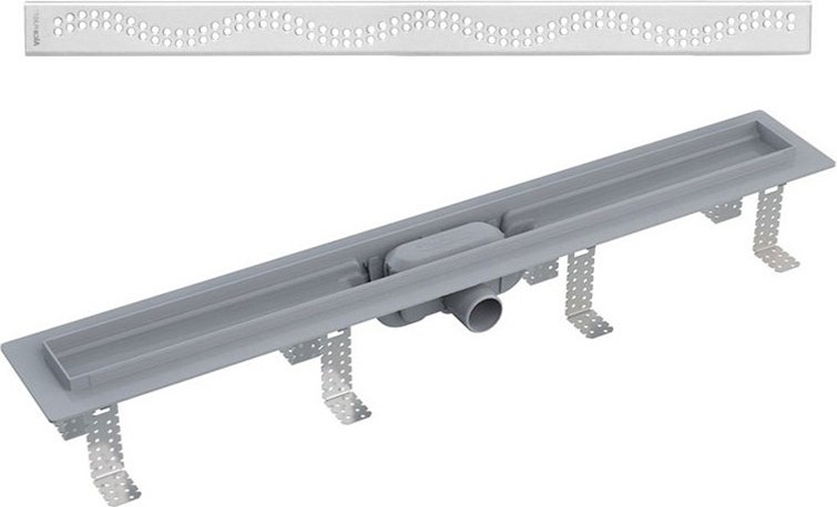 Душевой лоток AlcaPlast APZ8 91 см (APZ8-850M), душевой лоток с решеткой, серый  - купить со скидкой