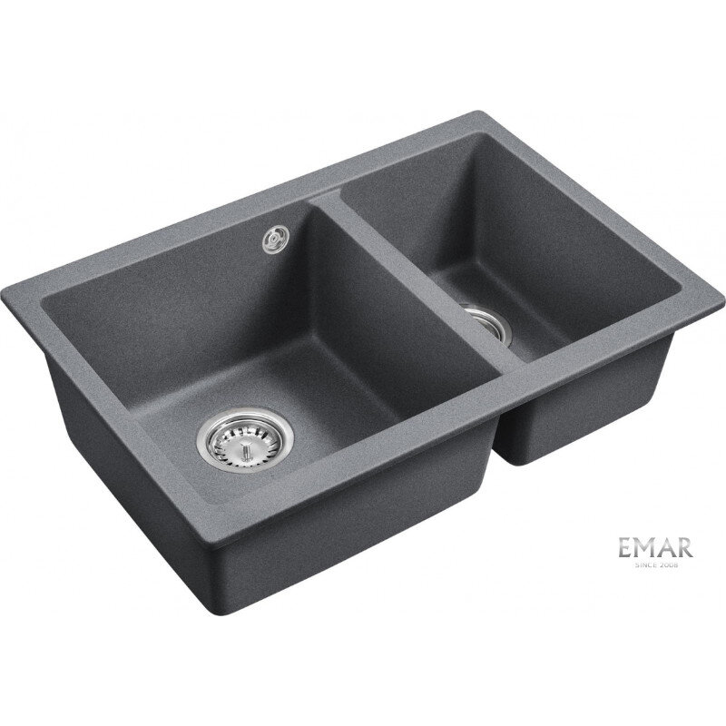 Мойка для кухни EMAR Quartz 2665.PL (EMQ-2665.PL Антрацит) антрацит