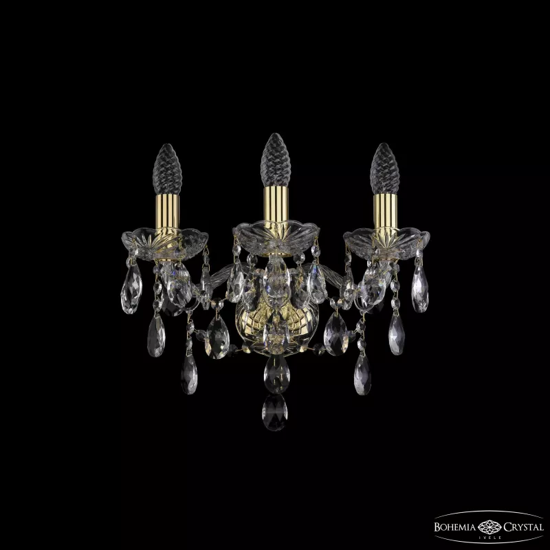 Бра с 3 лампами Бра Bohemia Ivele Crystal 1415B/3/141 G