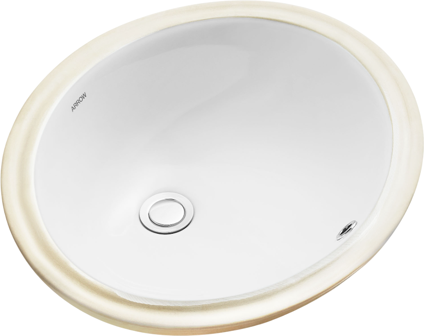 Раковина встраиваемая снизу ARROW AP418E 49 глянцевая белая овальная 5590₽