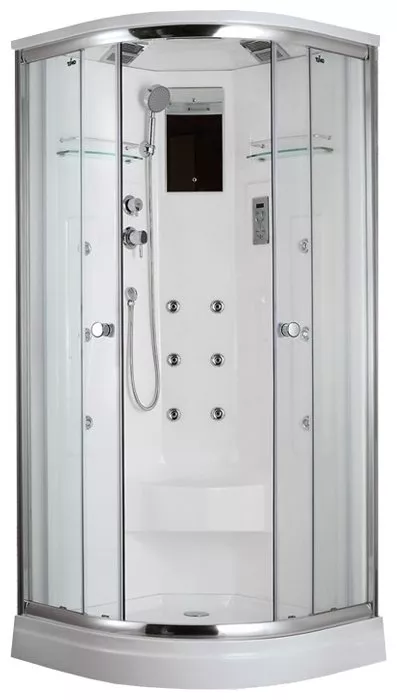 

Душевая кабина Timo Lux 100x100 T-7701 хром, с гидромассажем