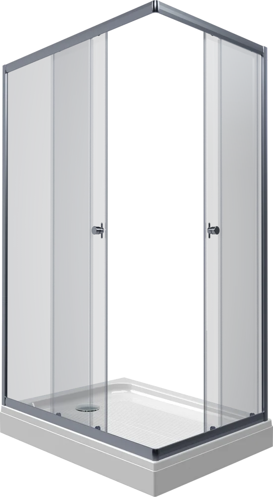   Santehnika Room Душевой уголок Triton Вента 120х80 с поддоном профиль хром стекло прозрачное