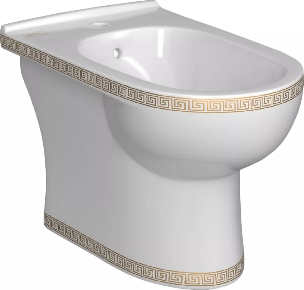 

Биде напольное Della Globus (DE3114000018, Белый;золотой