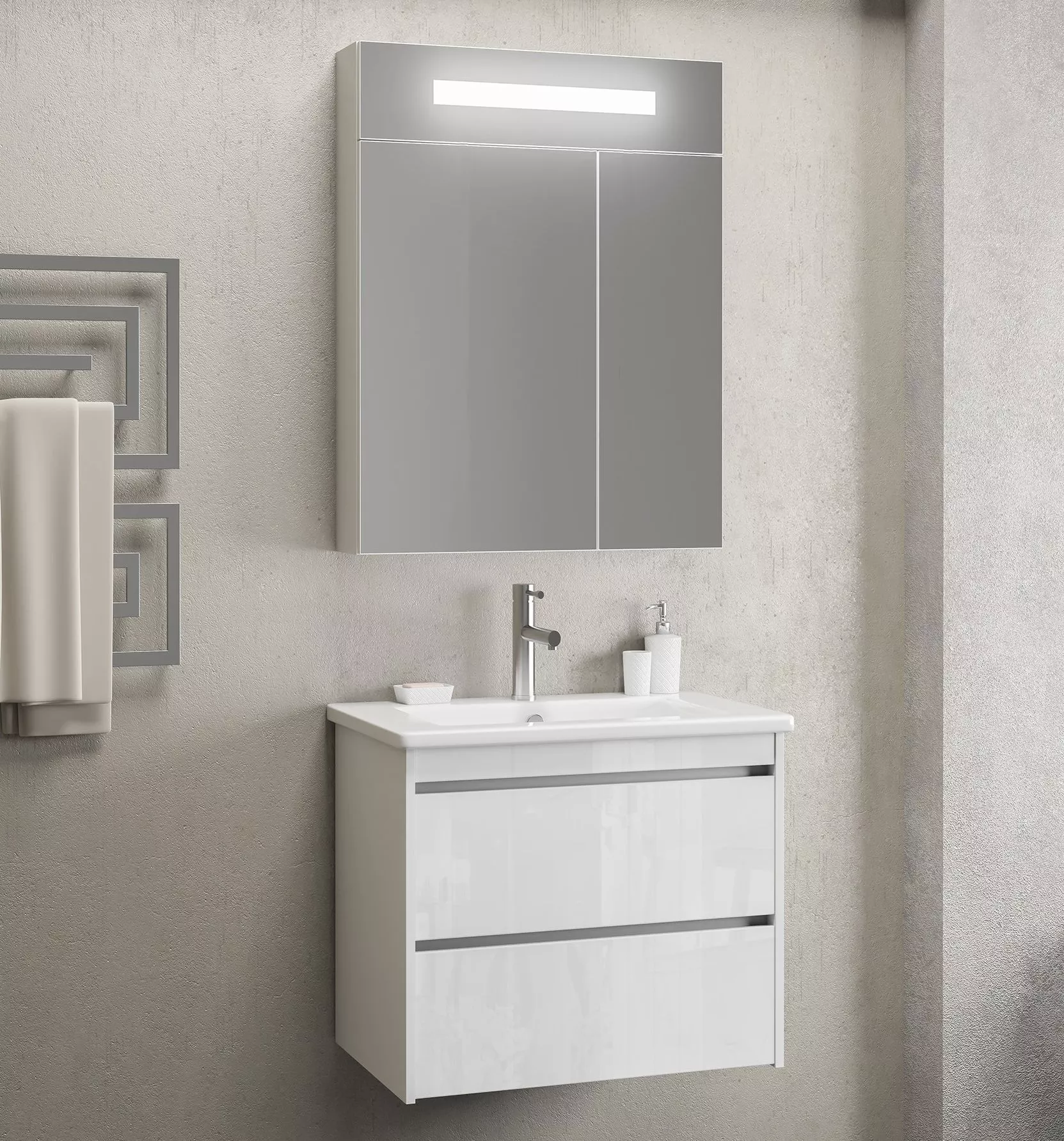 

Комплект мебели Opadiris Фреш 60 белый