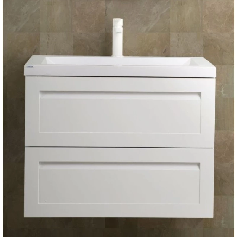 

Тумба под раковину подвесная Art&Max Platino 80 AM-Platino-800-2C-SO-BM-Cer белая матовая