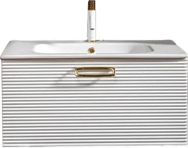 

Тумба под раковину Armadi Art Vallessi Avangarde 80 Linea, белая с золотом