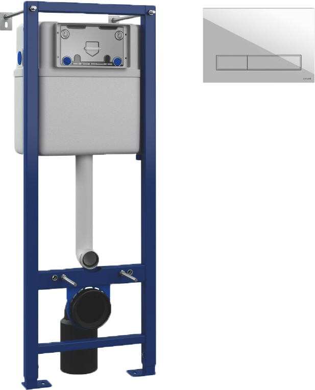Система инсталляции для унитазов Cersanit Vector 64184 с кнопкой смыва, белая - фото 1