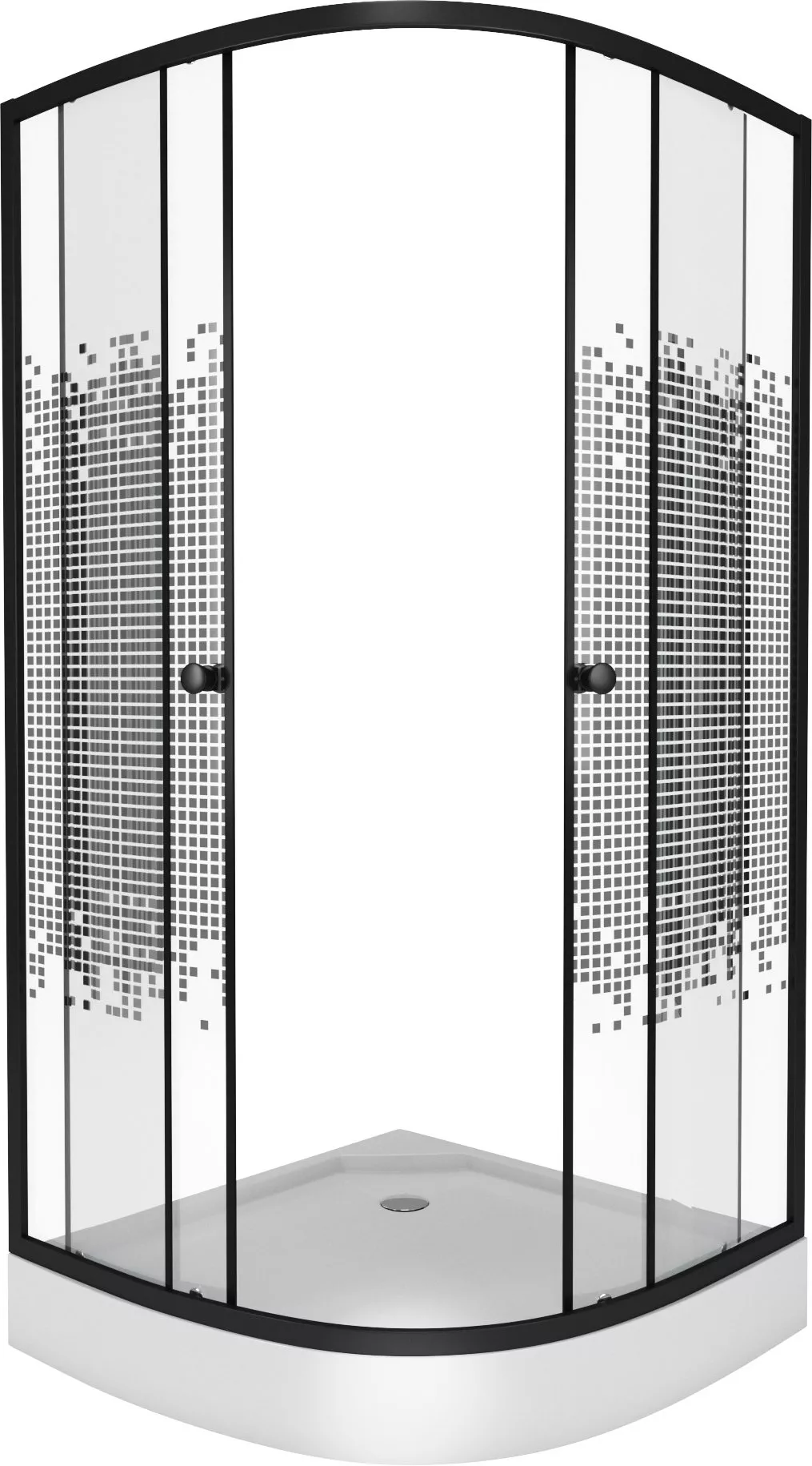 

Душевой уголок Niagara Eco 90x90х195 профиль черный стекло с рисунком