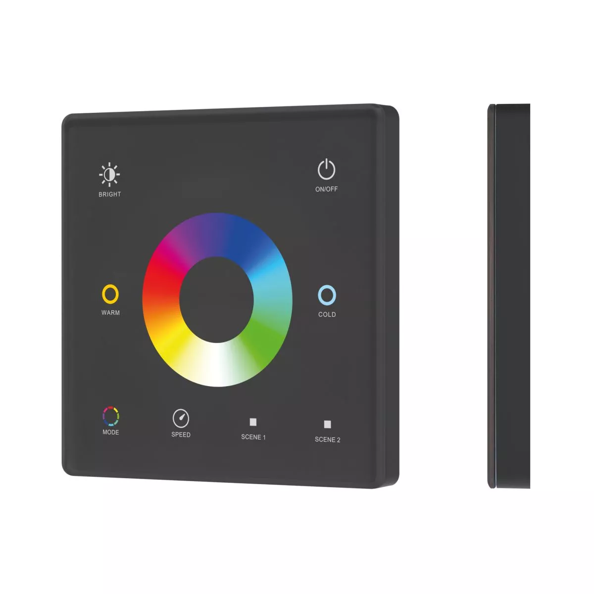 Сенсорная панель Arlight SMART-RF-801-11-1G-2SC-RGB-MIX черный (3V, 2.4G) накладная (IARL, IP20 Пластик) 063528