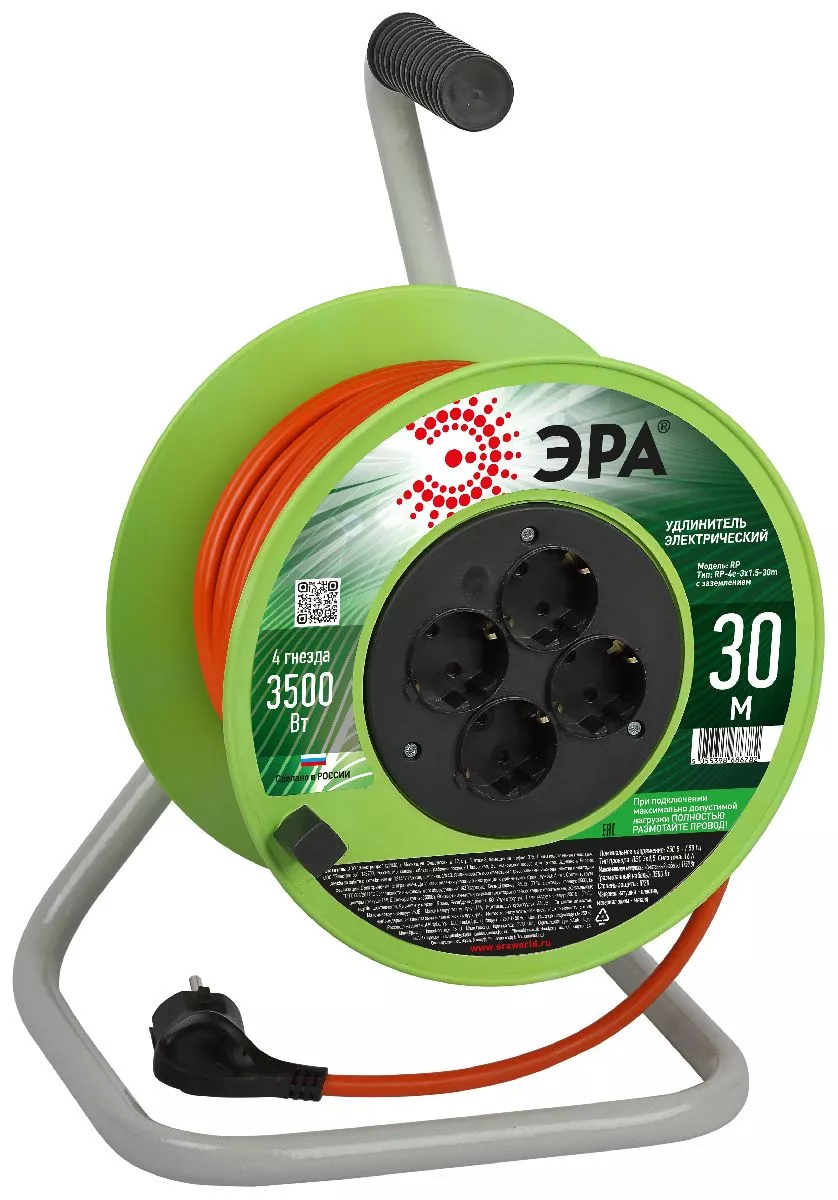 

Удлинитель силовой Эра RP-4e-3x1.5-30m Б0056102