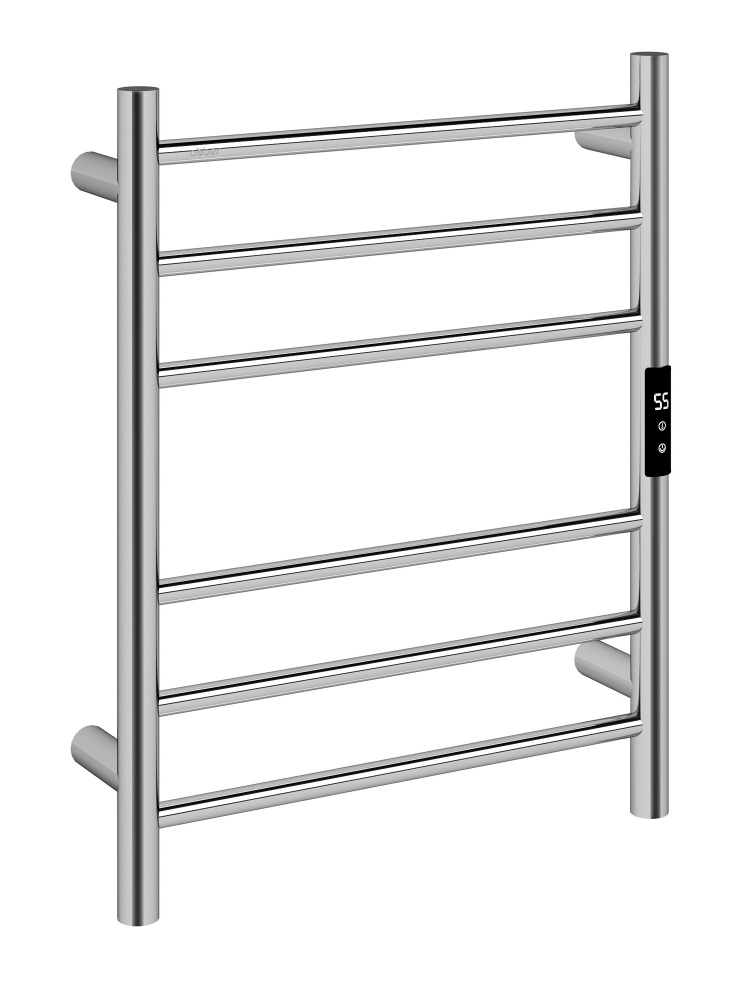 

Полотенцесушитель электрический Abber Standard 4606 65x50 см, подключение справа, слева, скрытое подключение справа, хром, лесенка