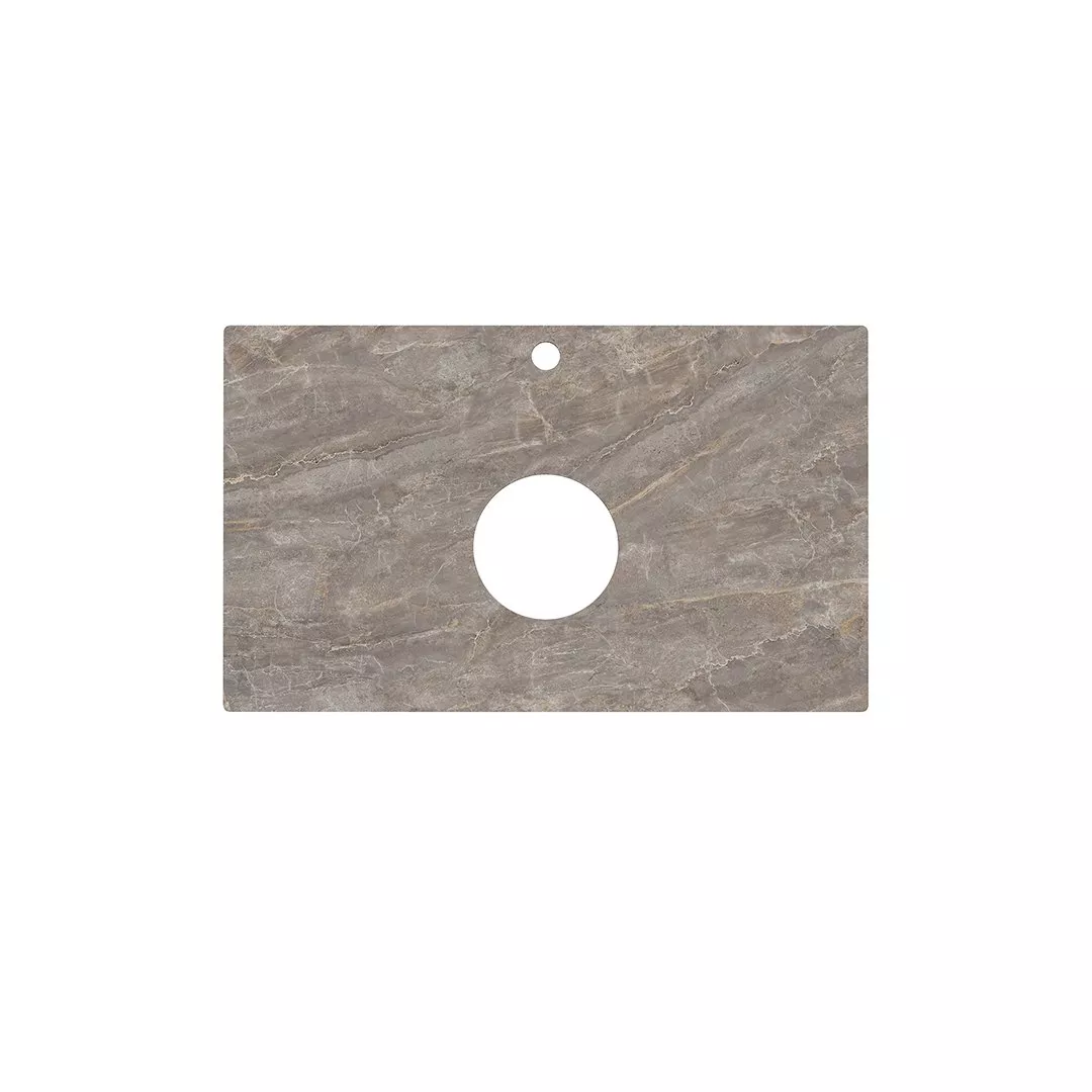 

Керамическое спец. изделие декоративное 48х80 для накладных раковин Парнас пепельный лаппатированный