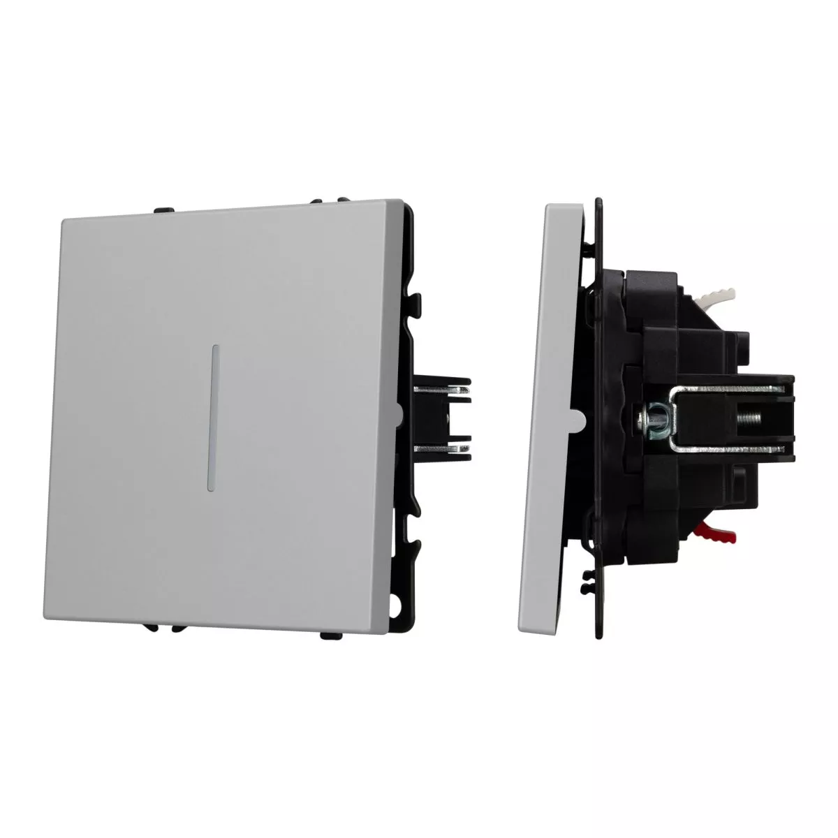 Выключатель проходной 1 кл подсветка софт-тач никель Arlight SWT-MKP1-SFPL-L-IS (250V, 10A) 059431(1)