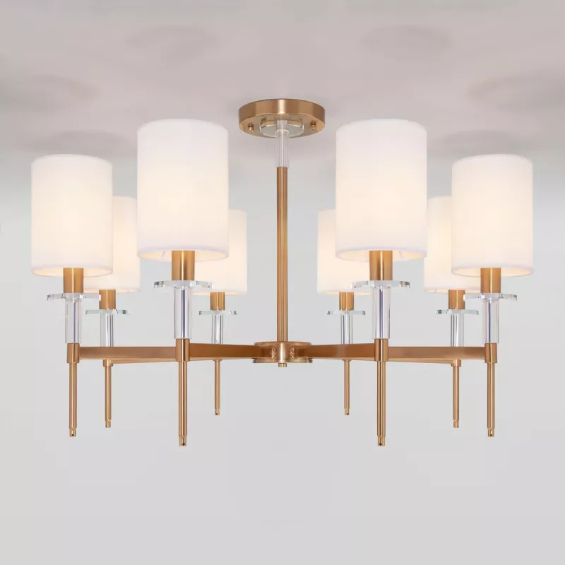 

Люстра на штанге Eurosvet Brielle 60132/8 латунь