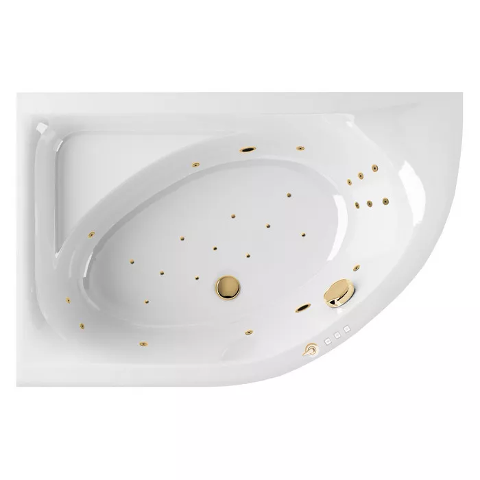 

Ванна акриловая Excellent Aquarella Ultra 170x110 L с гидромассажем белый - золото